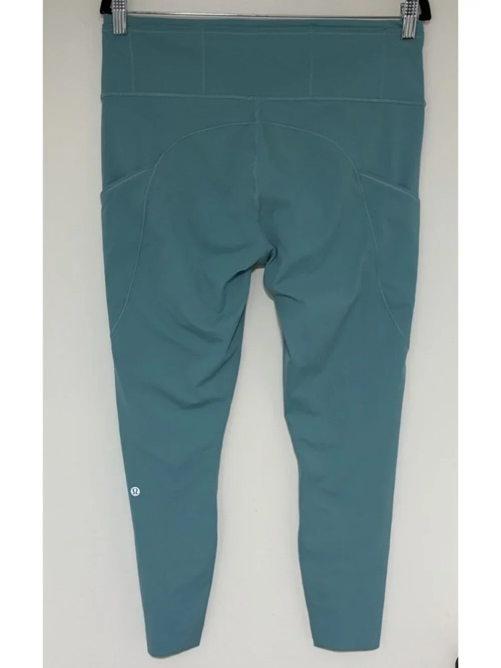 Lululemon Women’s Fast & Free Teal High Rise Laser Edge Hem Leggings Sz 14 NWOT